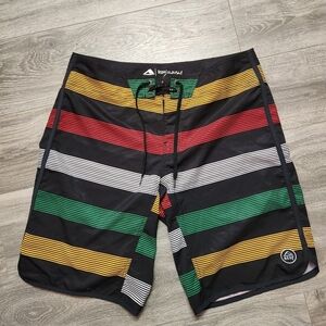 REEF Mens Swim Trunk Size 38 Colorful Drawstring Surf Beach Swim Shorts